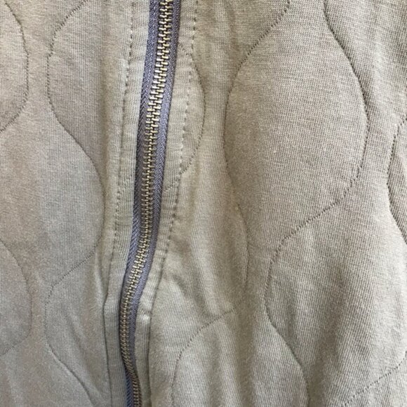 Wallace & Barnes khaki army green full zip quilted bomber jacket mens medium - Picture 6 of 8